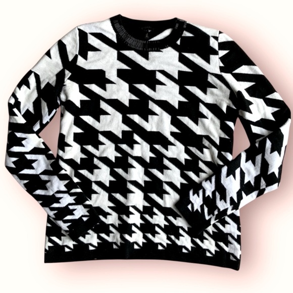 ESCADA Houndstooth Knit Pullover Women’s Sweater Size Medium - Picture 1 of 16